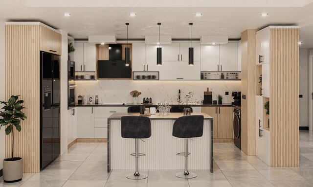 3D model of Modern Kitchen Interior Design Visualization