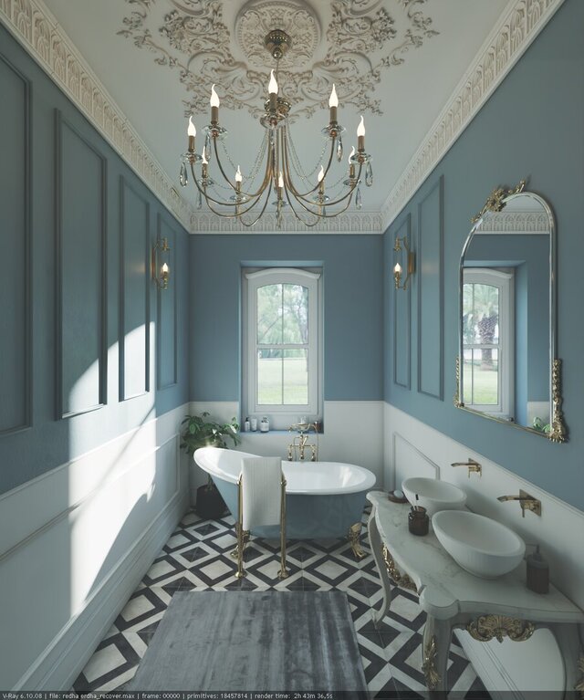 Luxury Neoclassical Bathroom – Manoir 1820 Concept