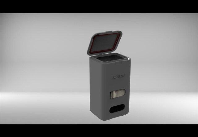 PooPod Pet Waste Container & Dispenser 3D CAD Product Design