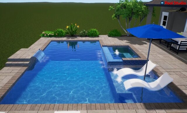 3D model of 3D Pool Design & Visualization — Structure Studios