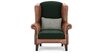 Classic Mixed-Material Wingback Armchair with Accent Pillow design by fouedsouaf