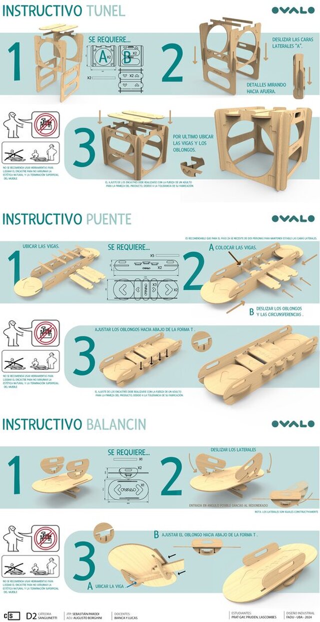 3D model of OVALO – CNC Children's Furniture System