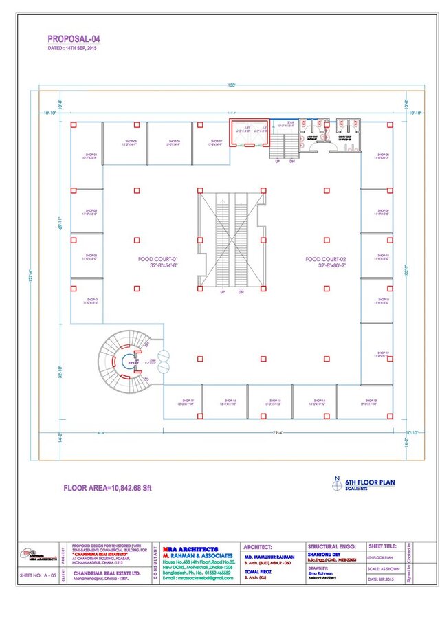 Design of a 10 Storied Shopping-Complex in Chandrima Uddyan, Dhaka. – image 9 of 28