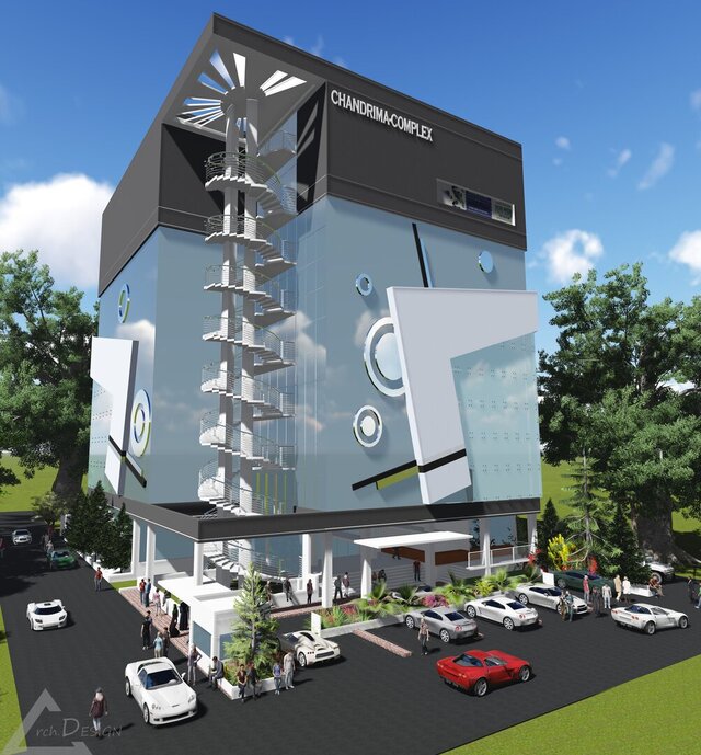 Design of a 10 Storied Shopping-Complex in Chandrima Uddyan, Dhaka. – image 22 of 28