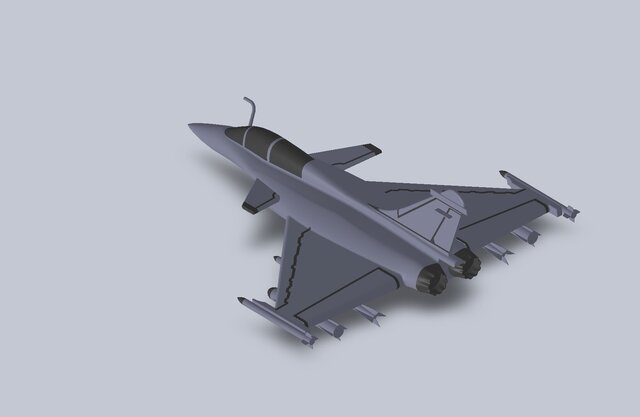 3D model of Dassault rafale jet