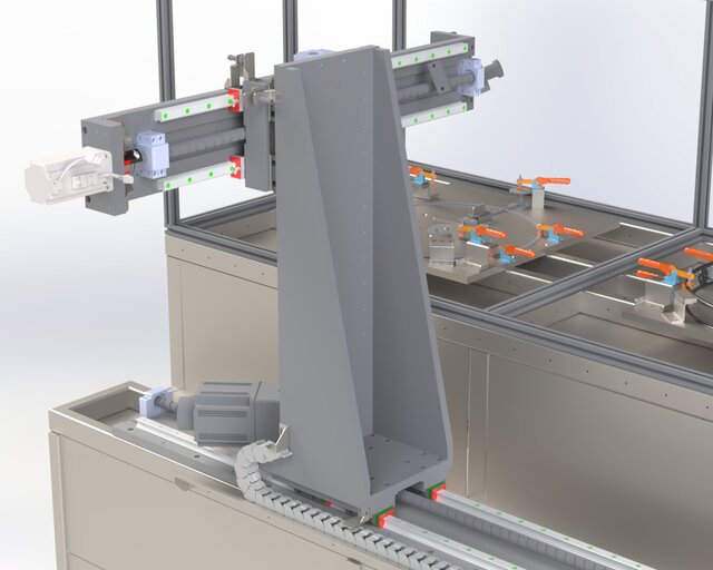 3D model of 4-Axis Automated Welding System Design