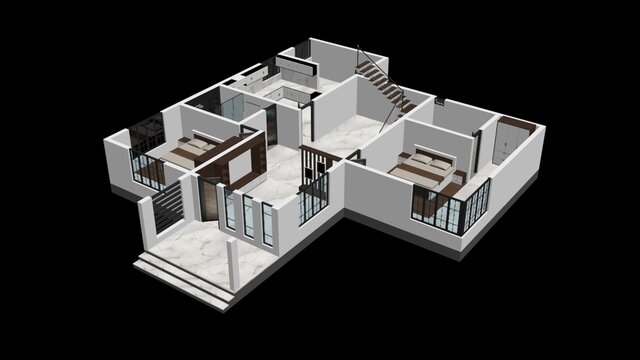 3D model of Basic 3D Interior & Exterior Visualization from 3ds Max