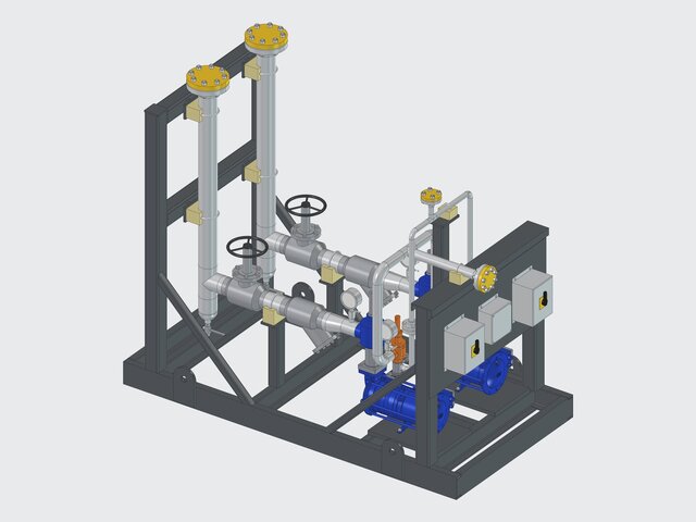 Ammonia (R-717) Liquid Recirculation Pump Skid APS-2412 with Stainless Steel Process Piping – image 3 of 5