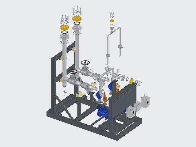 Ammonia (R-717) Liquid Recirculation Pump Skid APS-2412 with Stainless Steel Process Piping – image 5 of 5