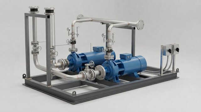 Ammonia (R-717) Liquid Recirculation Pump Skid APS-2412 with Stainless Steel Process Piping – image 2 of 5