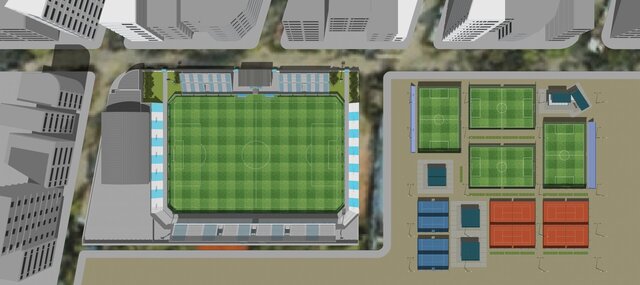 3D model of Football Stadium & Sports Complex
