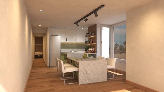 Reñaca Apartment | Interior Design & Architectural Visualization – image 3 of 4