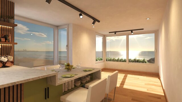 Reñaca Apartment | Interior Design & Architectural Visualization – image 1 of 4