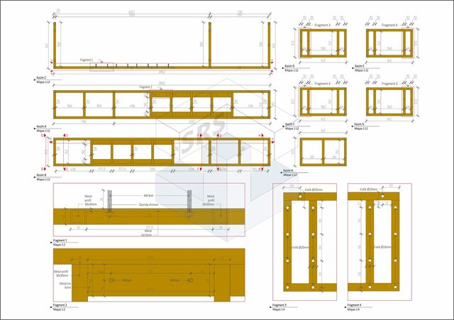 3D model of Custom Reception Desk Technical & Production Drawings