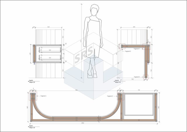 3D model of Custom Reception Desk Technical & Production Drawings