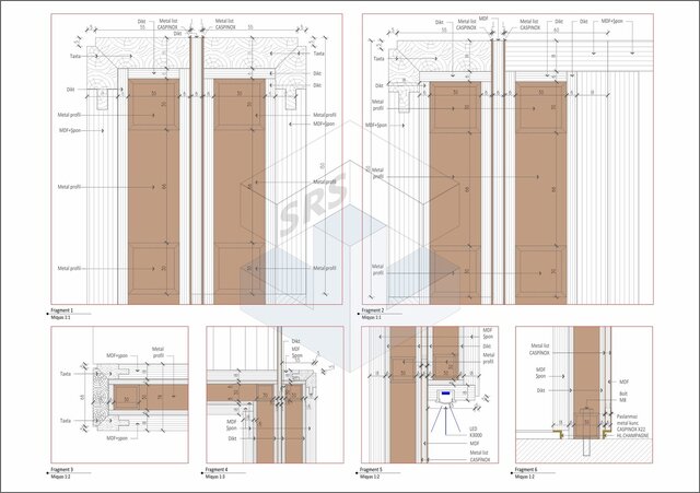 3D model of Custom Reception Desk Technical & Production Drawings