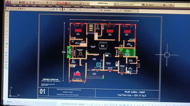 3D model of JPG to AutoCAD DWG - Floor Plan Conversion