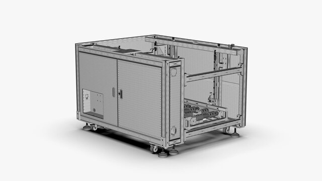 3D model of Heavy-Duty Chain Lift Conveyor System | Industrial Automation | CAD Design | heavy load chain lifting system