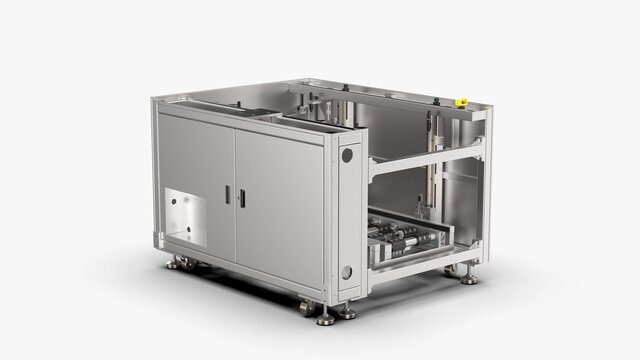 3D model of Heavy-Duty Chain Lift Conveyor System | Industrial Automation | CAD Design | heavy load chain lifting system