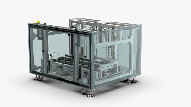 3D model of Heavy-Duty Chain Lift Conveyor System | Industrial Automation | CAD Design | heavy load chain lifting system