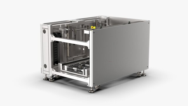 3D model of Heavy-Duty Chain Lift Conveyor System | Industrial Automation | CAD Design | heavy load chain lifting system