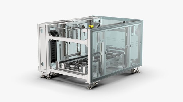 3D model of Heavy-Duty Chain Lift Conveyor System | Industrial Automation | CAD Design | heavy load chain lifting system