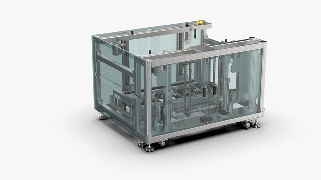 3D model of Heavy-Duty Chain Lift Conveyor System | Industrial Automation | CAD Design | heavy load chain lifting system