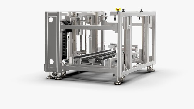 3D model of Heavy-Duty Chain Lift Conveyor System | Industrial Automation | CAD Design | heavy load chain lifting system