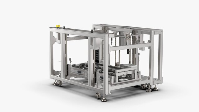 3D model of Heavy-Duty Chain Lift Conveyor System | Industrial Automation | CAD Design | heavy load chain lifting system