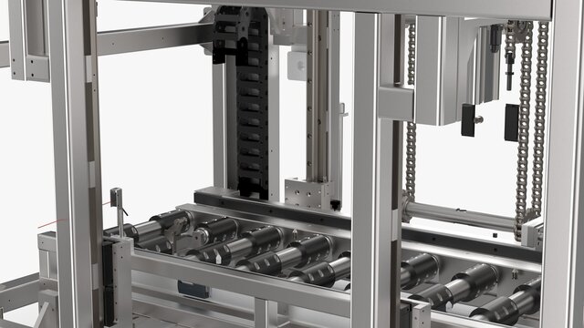 3D model of Heavy-Duty Chain Lift Conveyor System | Industrial Automation | CAD Design | heavy load chain lifting system