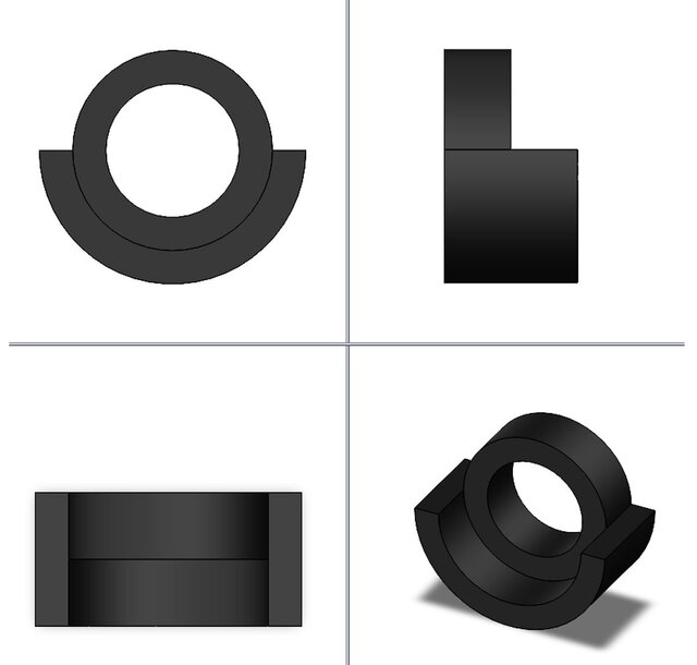 C-Shaped Double Ring Bracket – image 4 of 5