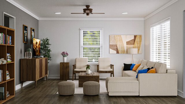 3D model of small room interior