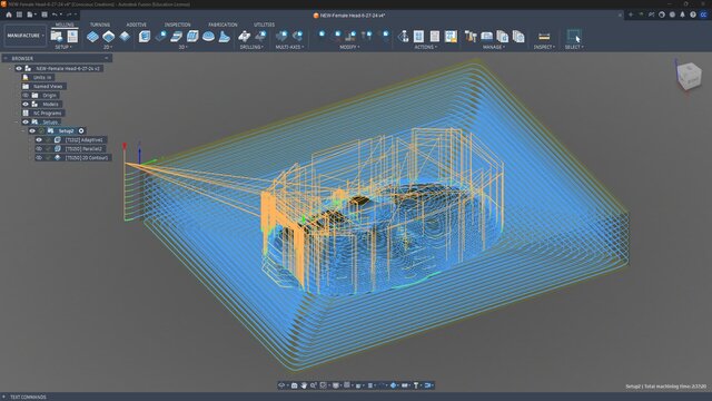 3D model of Freeform Sculpted Face - Organic Modeling + 3D Finish Machining
