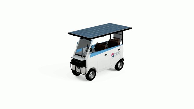 3D model of Solar-Powered Electric UTV / Golf Cart Concept