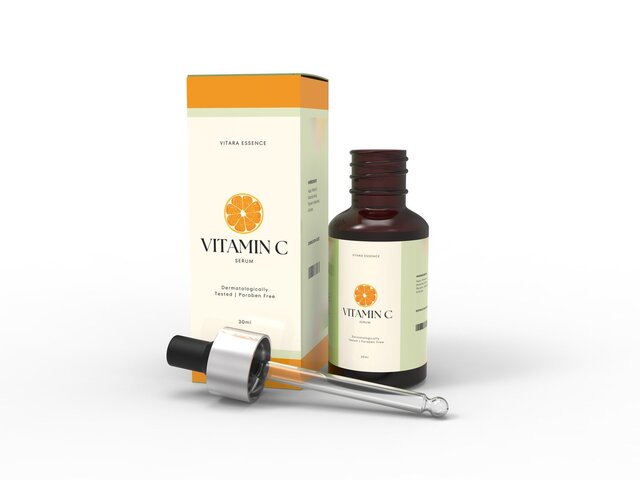 3D model of Serum Vitamin C Bottle Design