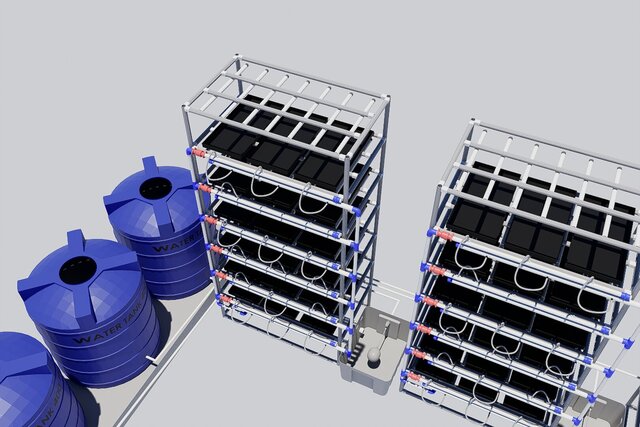 3D model of Automated Irrigation System for Indoor Farming R&D Facility