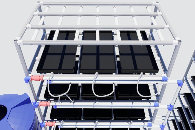 3D model of Automated Irrigation System for Indoor Farming R&D Facility