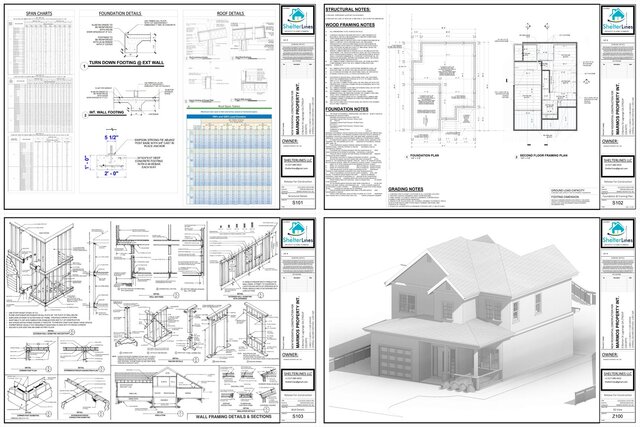 3D model of PERMIT PLANS SET FOR SINGLE FAMILY RESIDENCE - GA.