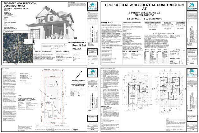 3D model of PERMIT PLANS SET FOR SINGLE FAMILY RESIDENCE - GA.