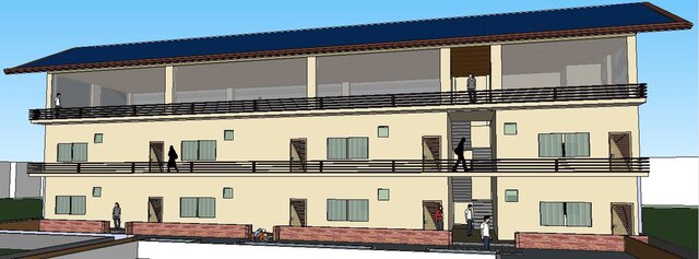 3D model of Modern Multi-Story Residential Building - 3D Architectural Visualization