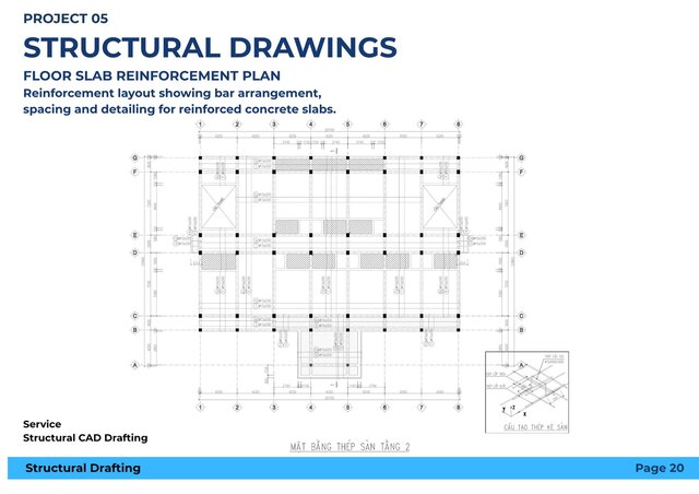 3D model of Structural Drawings – Reinforced Concrete Structure (Foundation, Columns, Beams, Slabs)