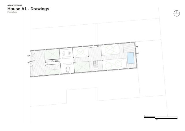 3D model of House A1 – Courtyard Residence