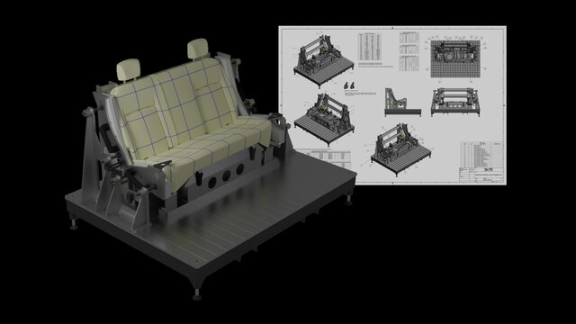Checking fixture automotive rear seat