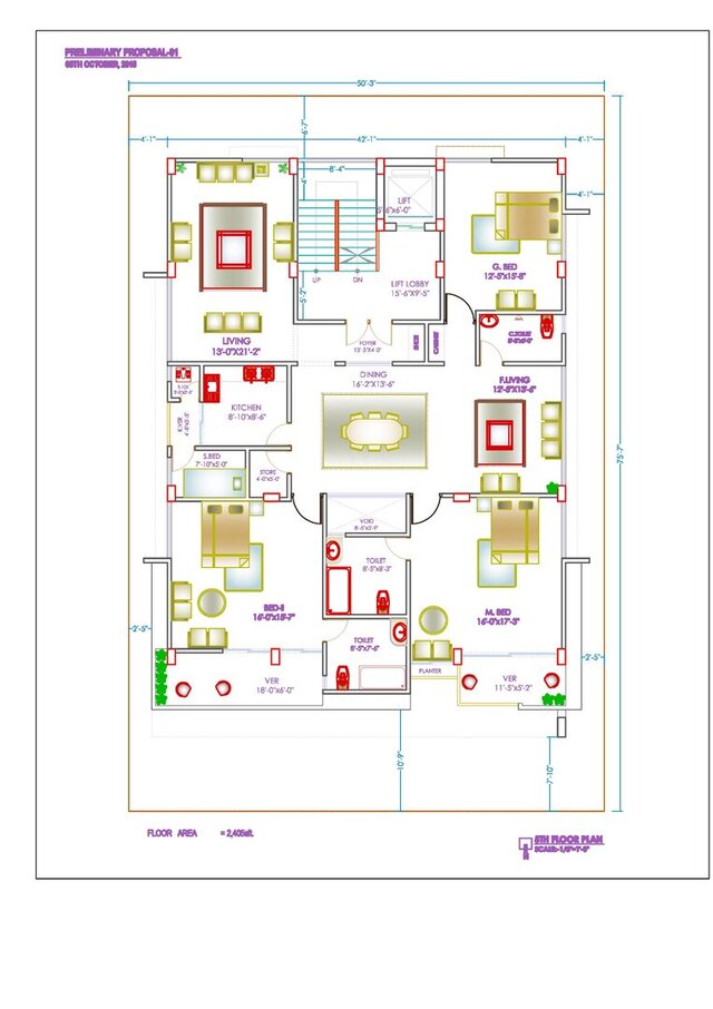 Design of a 10 Storied Apartment Building in Uttara, Dhaka. – image 7 of 25