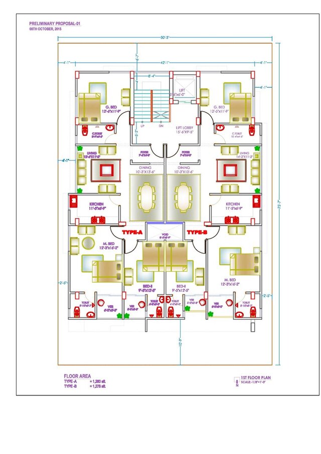 Design of a 10 Storied Apartment Building in Uttara, Dhaka. – image 4 of 25
