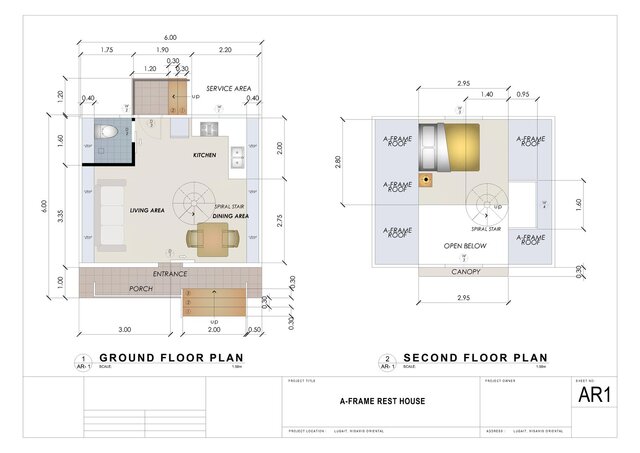 3D model of A-Frame Residential House | Architectural Design & Drafting