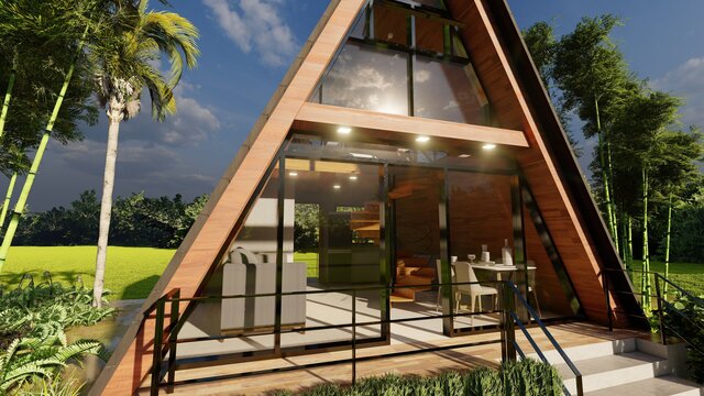 A-Frame Residential House | Architectural Design & Drafting