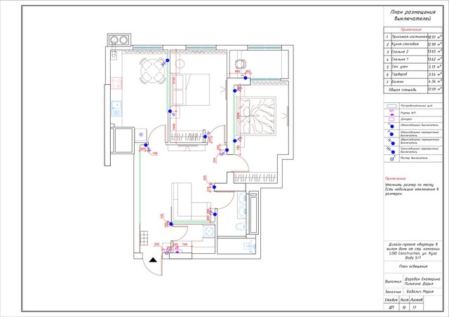 3D model of Technical Drawings for apartment 99