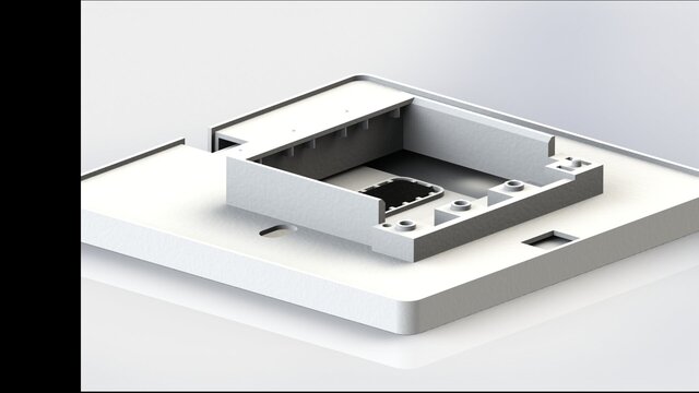 3D model of Two-Piece Electronic Wall Switch Enclosure