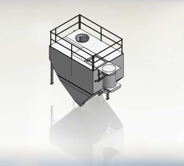 3D model of Batch Plant Conveyor & Hopper System – 3D CAD Assembly